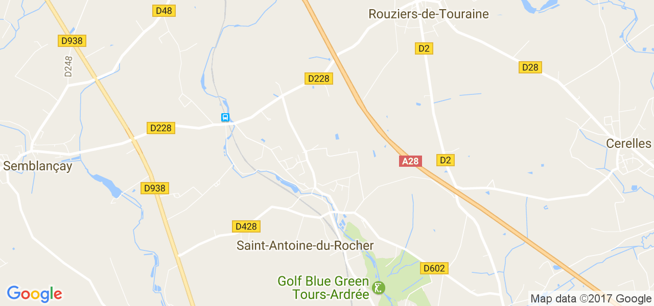 map de la ville de Saint-Antoine-du-Rocher