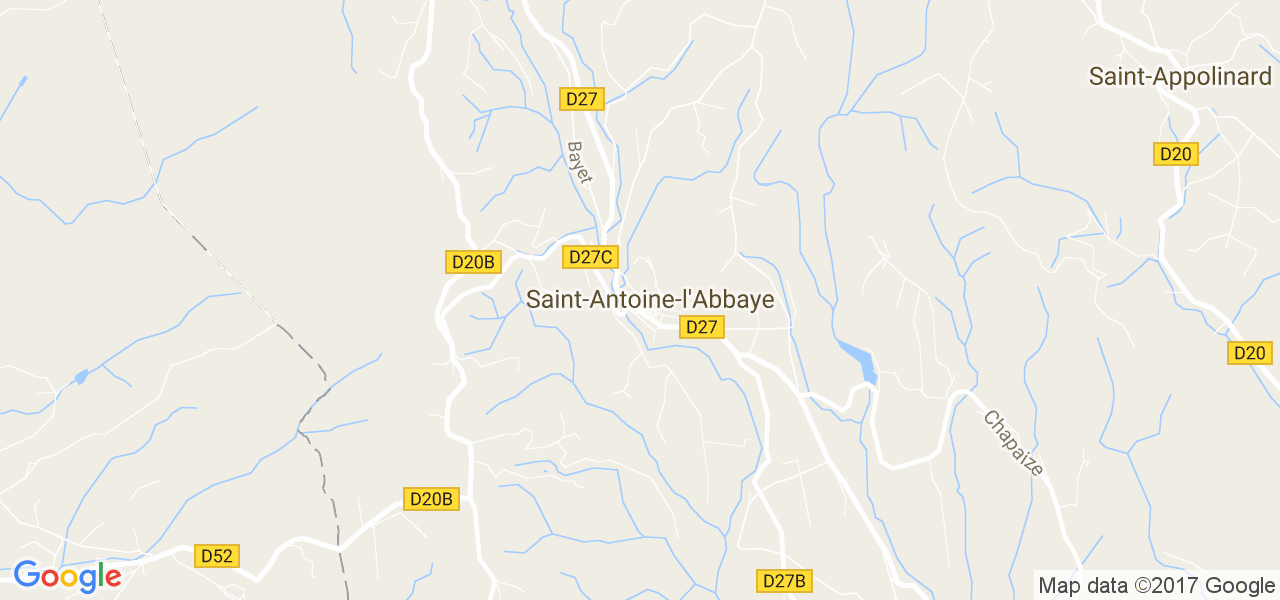 map de la ville de Saint-Antoine-l'Abbaye