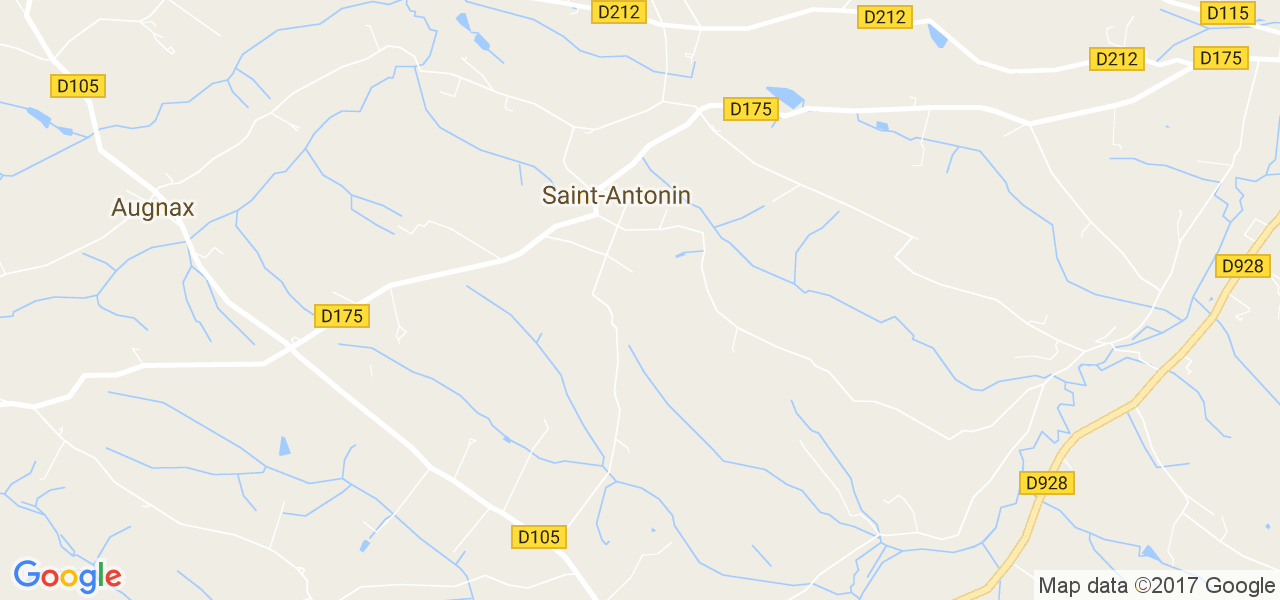 map de la ville de Saint-Antonin