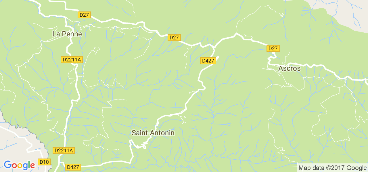 map de la ville de Saint-Antonin