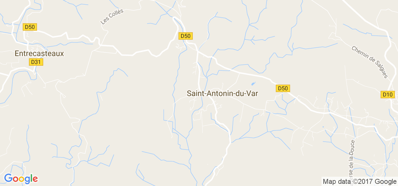 map de la ville de Saint-Antonin-du-Var