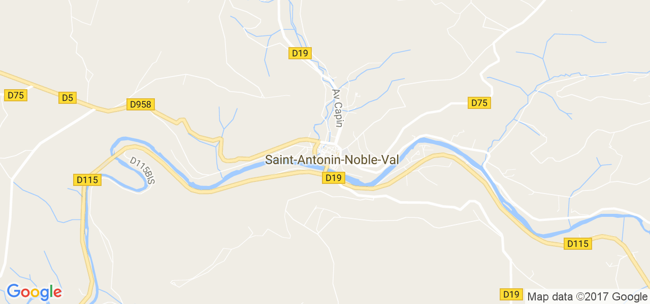 map de la ville de Saint-Antonin-Noble-Val