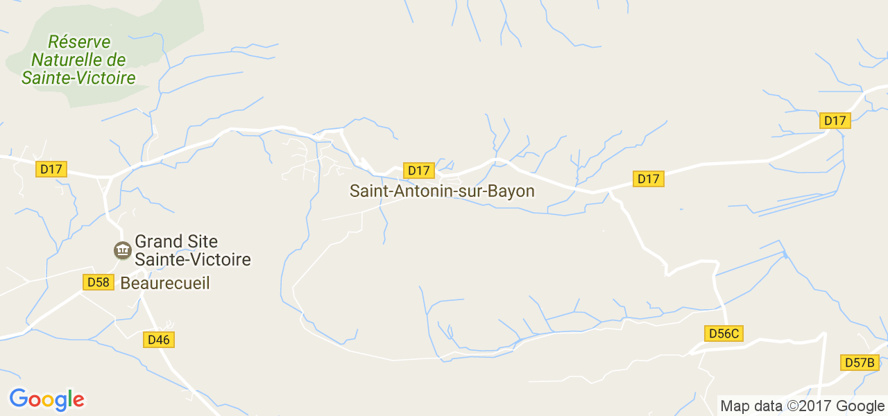 map de la ville de Saint-Antonin-sur-Bayon