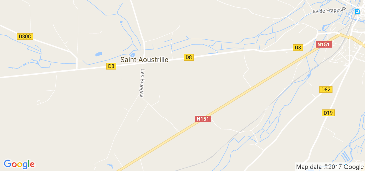 map de la ville de Saint-Aoustrille