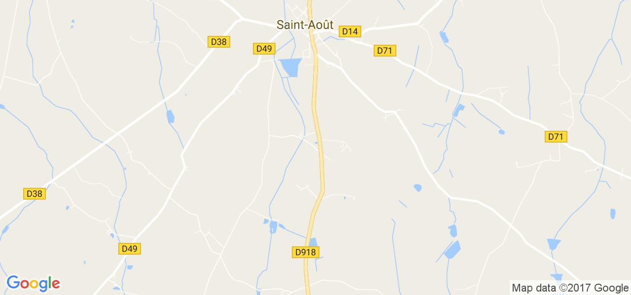 map de la ville de Saint-Août