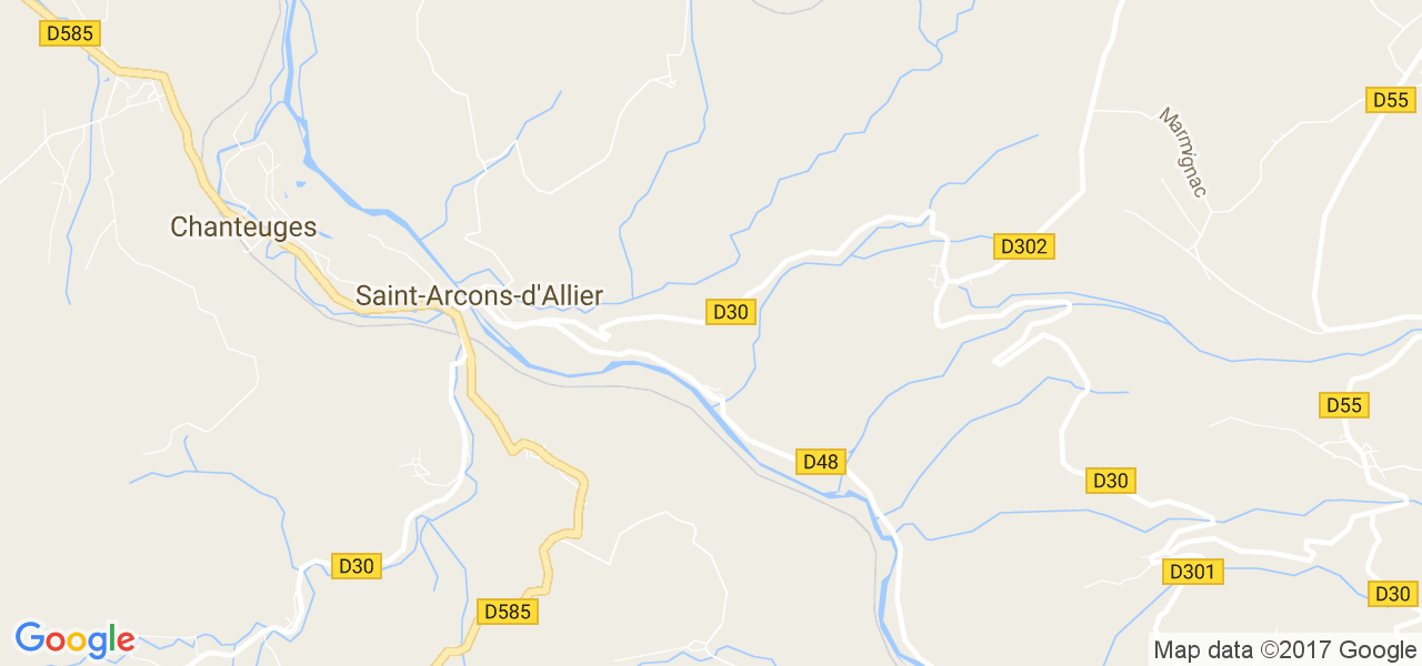 map de la ville de Saint-Arcons-d'Allier