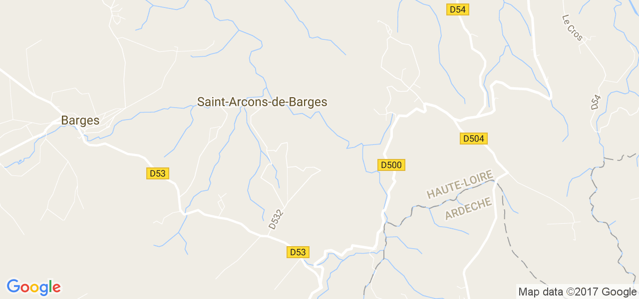 map de la ville de Saint-Arcons-de-Barges