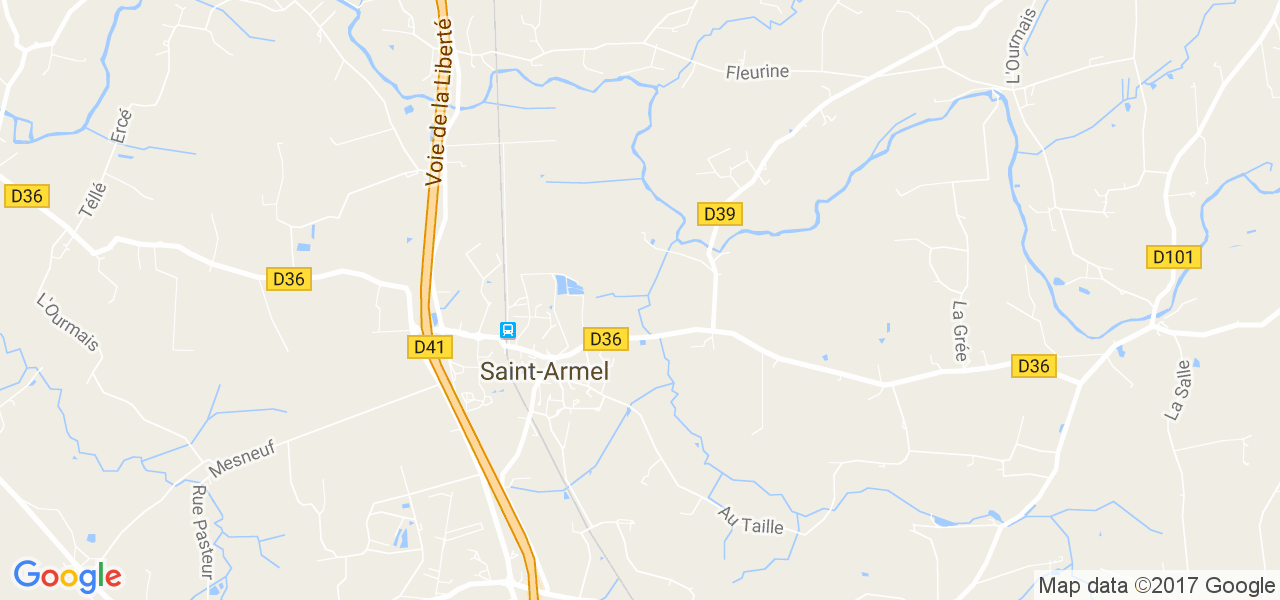 map de la ville de Saint-Armel