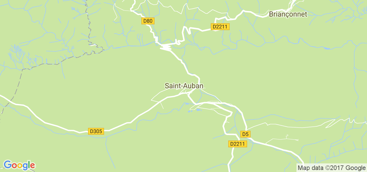 map de la ville de Saint-Auban