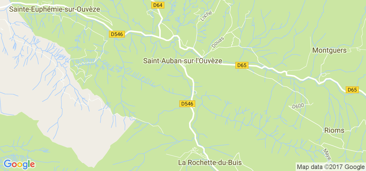 map de la ville de Saint-Auban-sur-l'Ouvèze