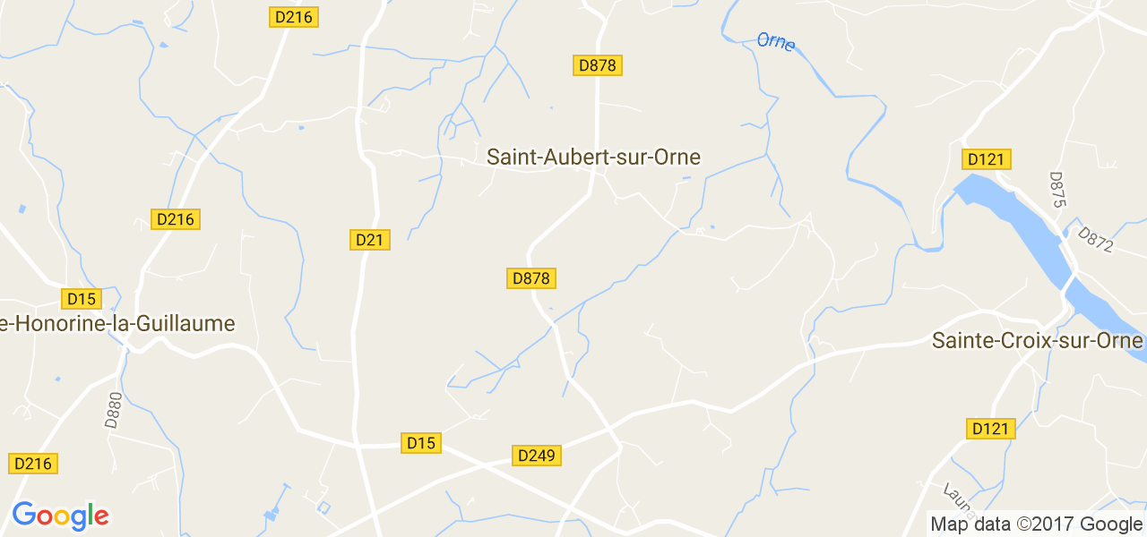 map de la ville de Saint-Aubert-sur-Orne