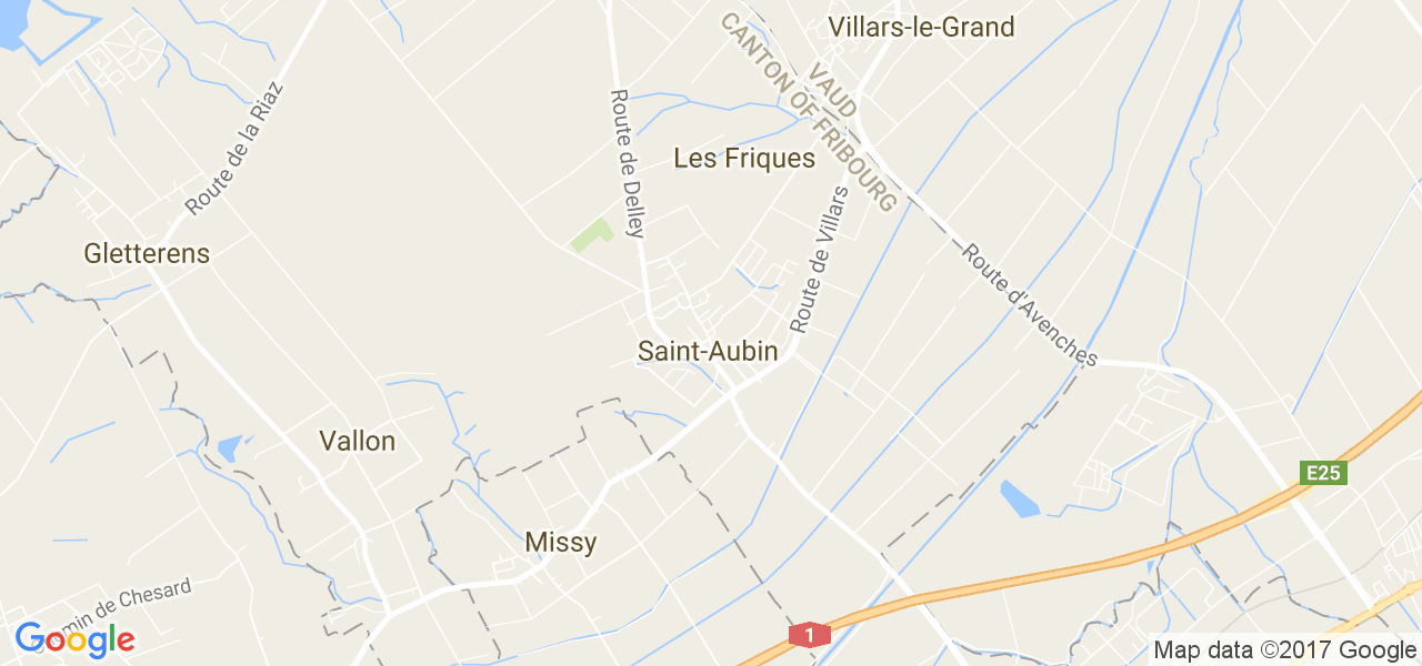 map de la ville de Saint-Aubin