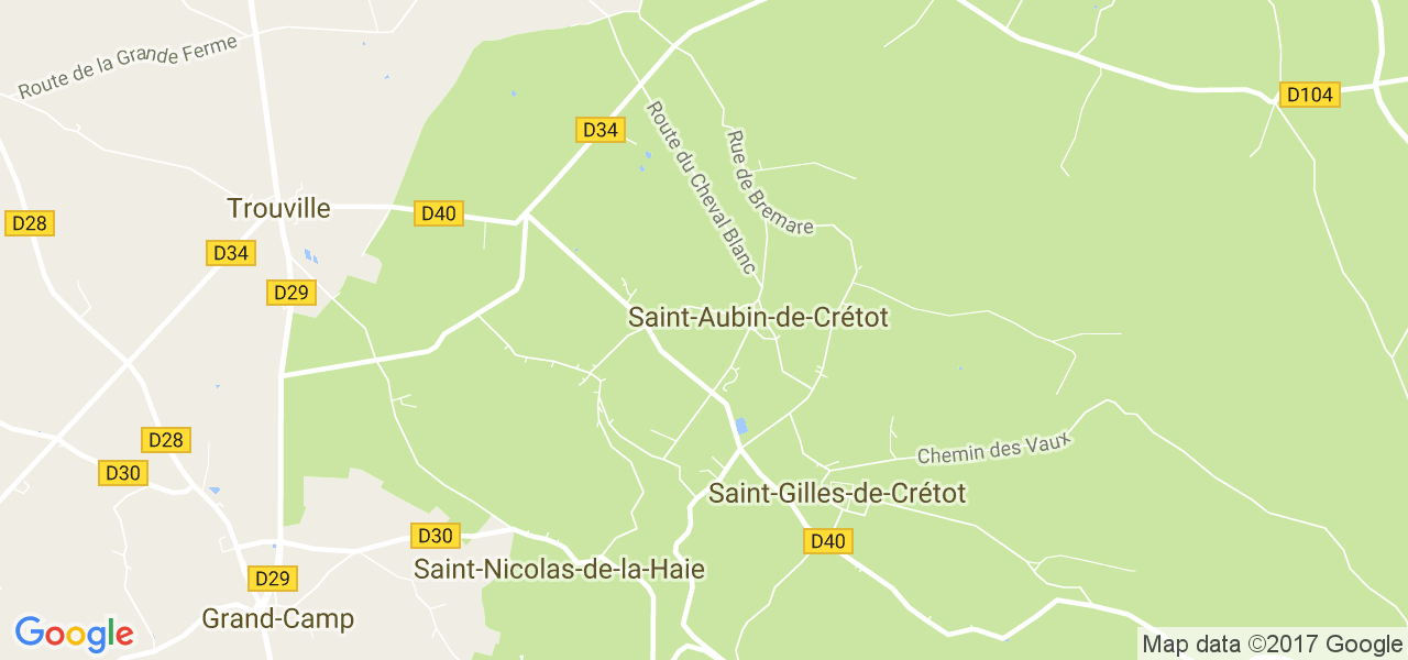 map de la ville de Saint-Aubin-de-Crétot