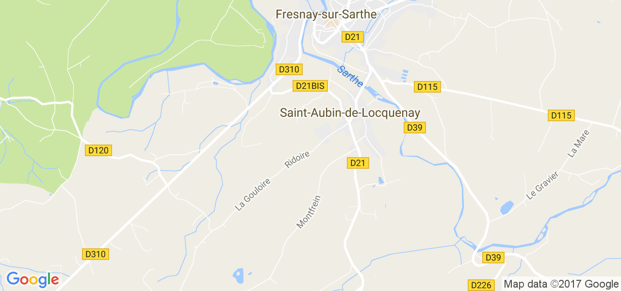 map de la ville de Saint-Aubin-de-Locquenay