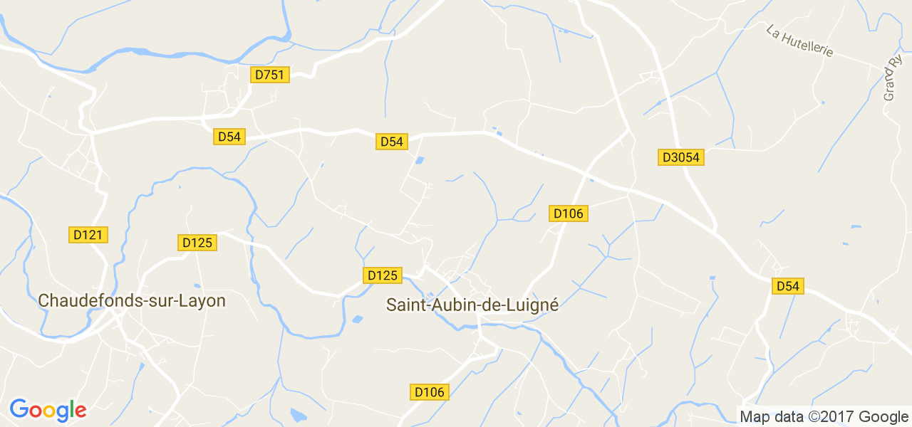 map de la ville de Saint-Aubin-de-Luigné