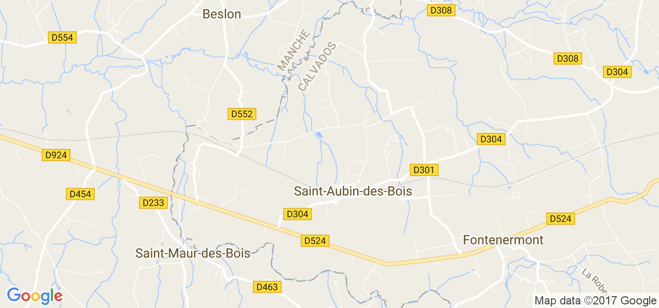 map de la ville de Saint-Aubin-des-Bois