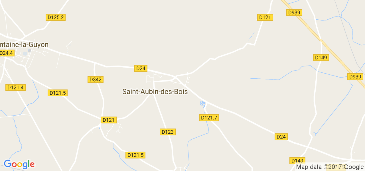 map de la ville de Saint-Aubin-des-Bois