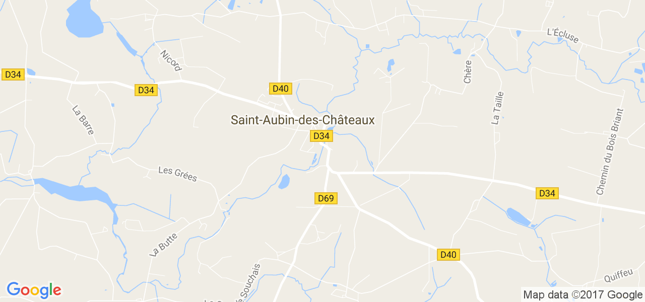 map de la ville de Saint-Aubin-des-Châteaux