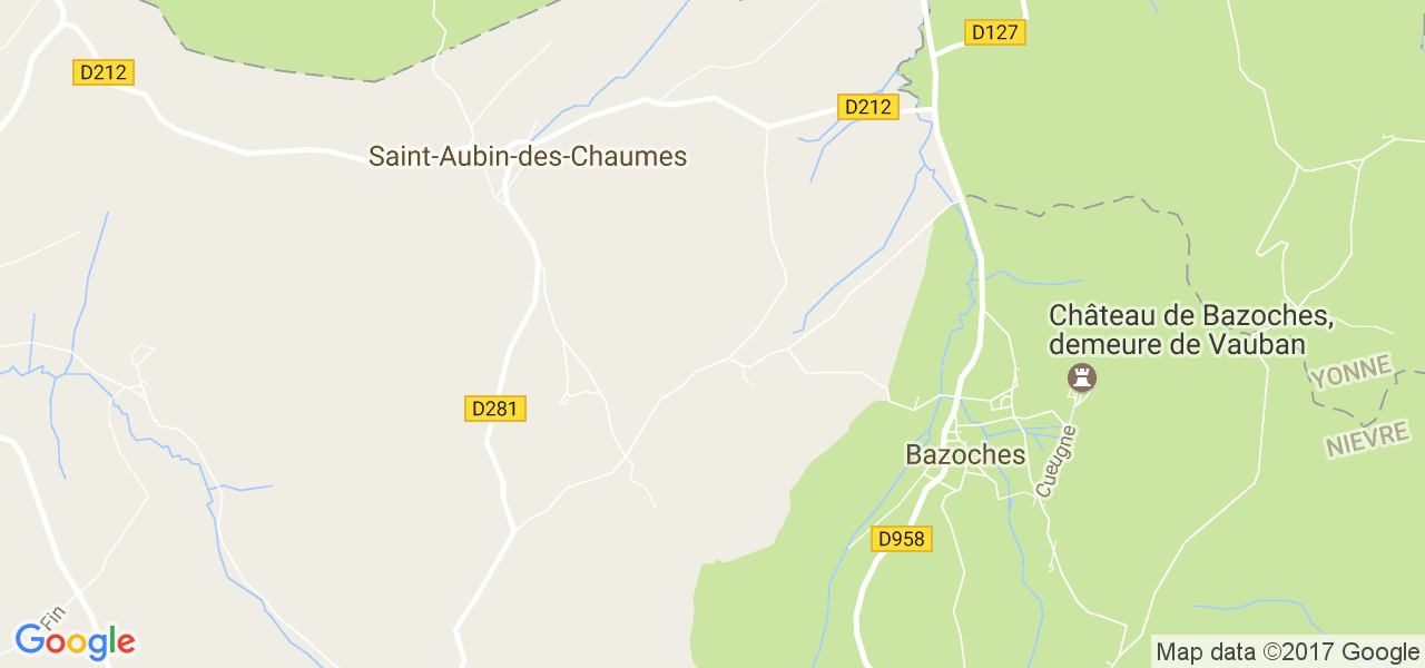 map de la ville de Saint-Aubin-des-Chaumes