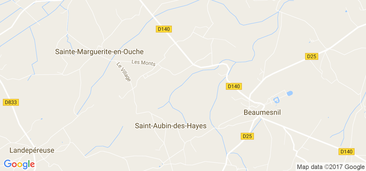 map de la ville de Saint-Aubin-des-Hayes