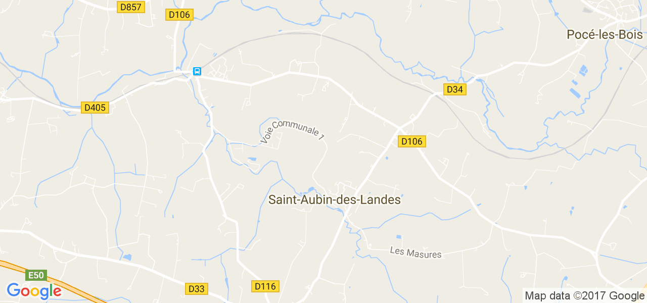 map de la ville de Saint-Aubin-des-Landes