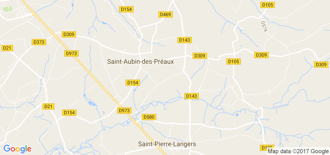 map de la ville de Saint-Aubin-des-Préaux