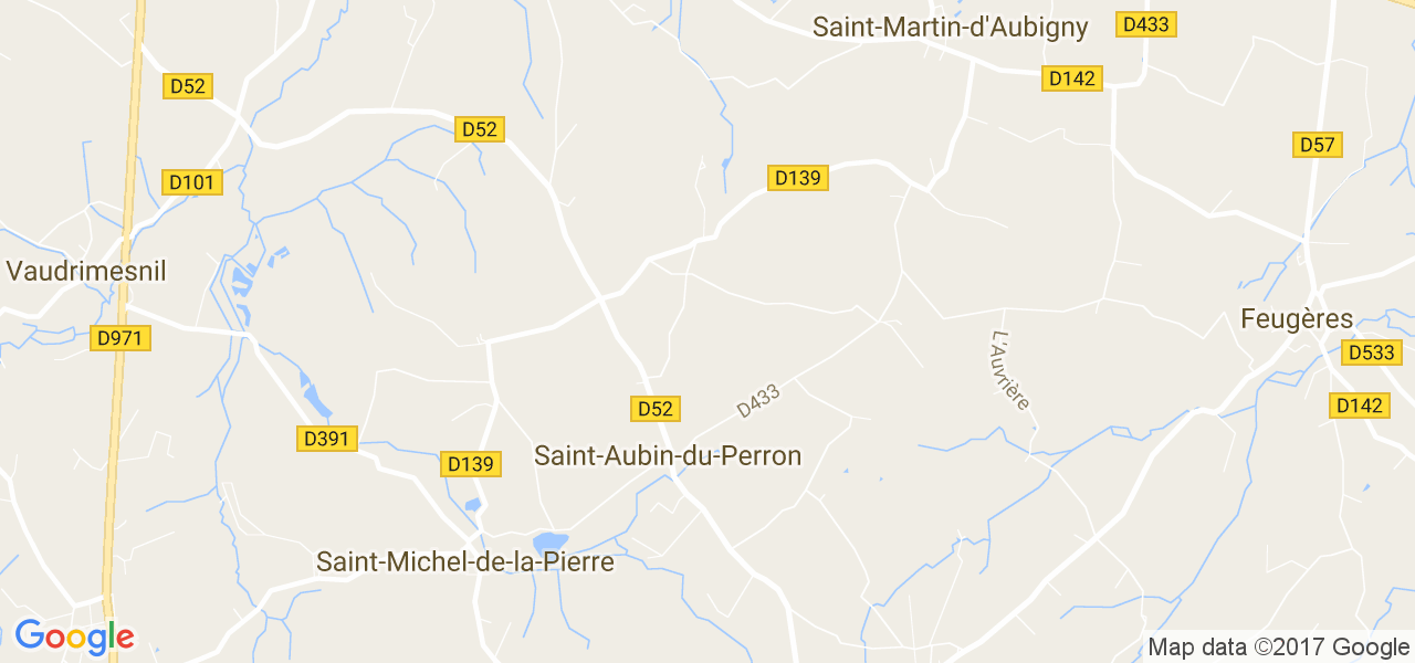 map de la ville de Saint-Aubin-du-Perron