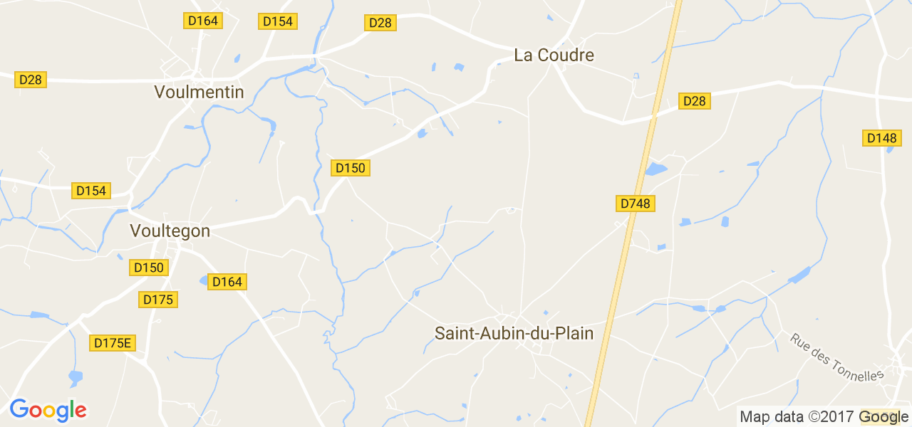 map de la ville de Saint-Aubin-du-Plain