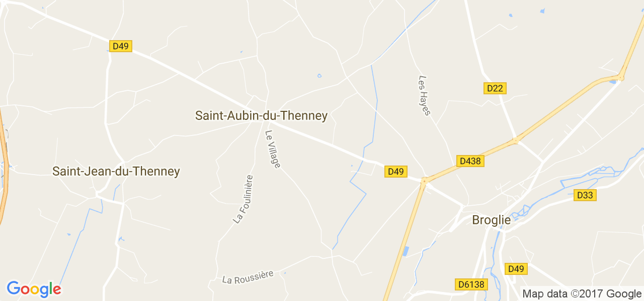 map de la ville de Saint-Aubin-du-Thenney