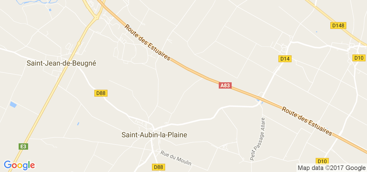 map de la ville de Saint-Aubin-la-Plaine