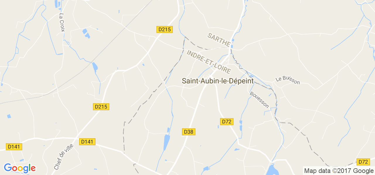 map de la ville de Saint-Aubin-le-Dépeint