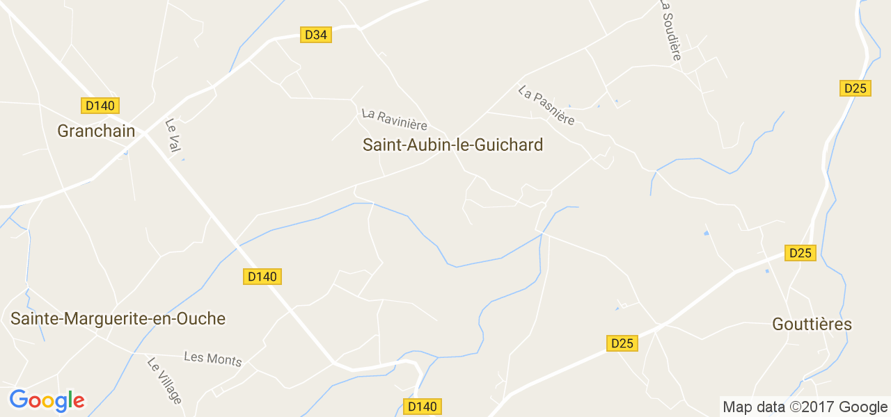 map de la ville de Saint-Aubin-le-Guichard