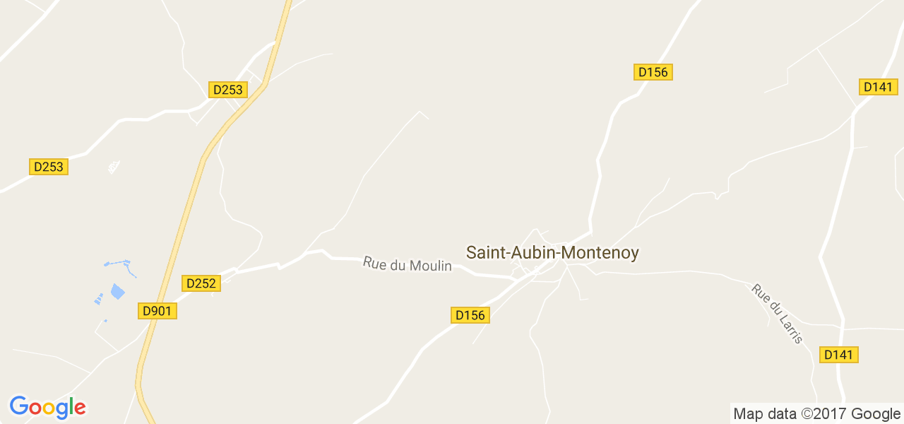 map de la ville de Saint-Aubin-Montenoy