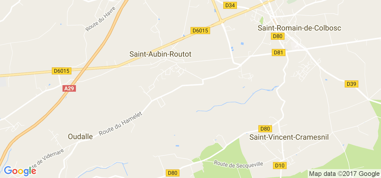 map de la ville de Saint-Aubin-Routot