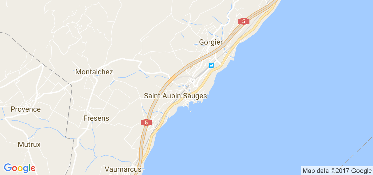 map de la ville de Saint-Aubin-Sauges