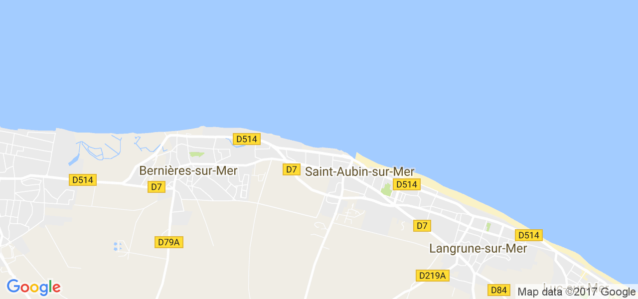 map de la ville de Saint-Aubin-sur-Mer