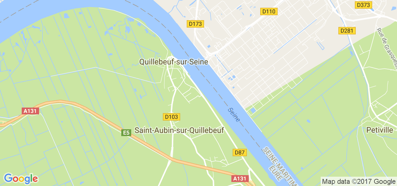 map de la ville de Saint-Aubin-sur-Quillebeuf