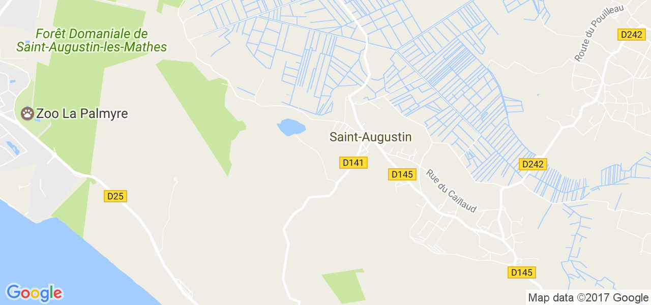 map de la ville de Saint-Augustin