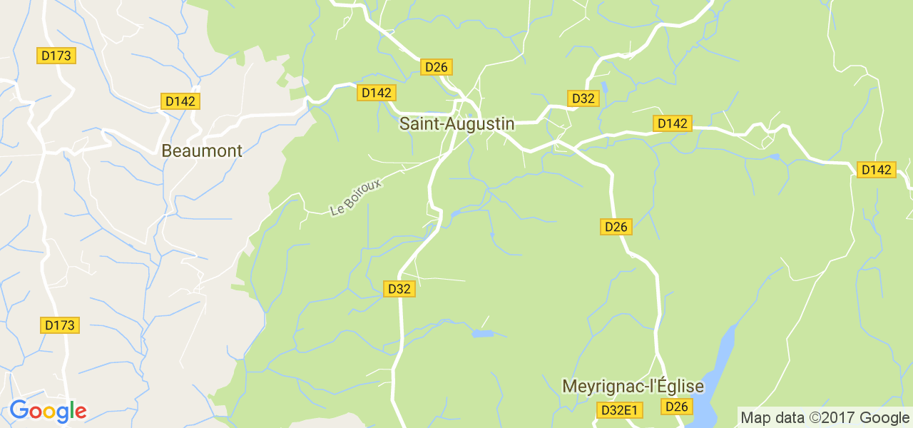map de la ville de Saint-Augustin