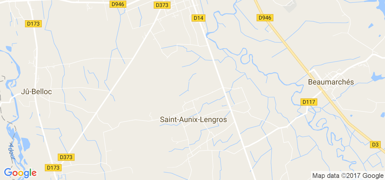 map de la ville de Saint-Aunix-Lengros