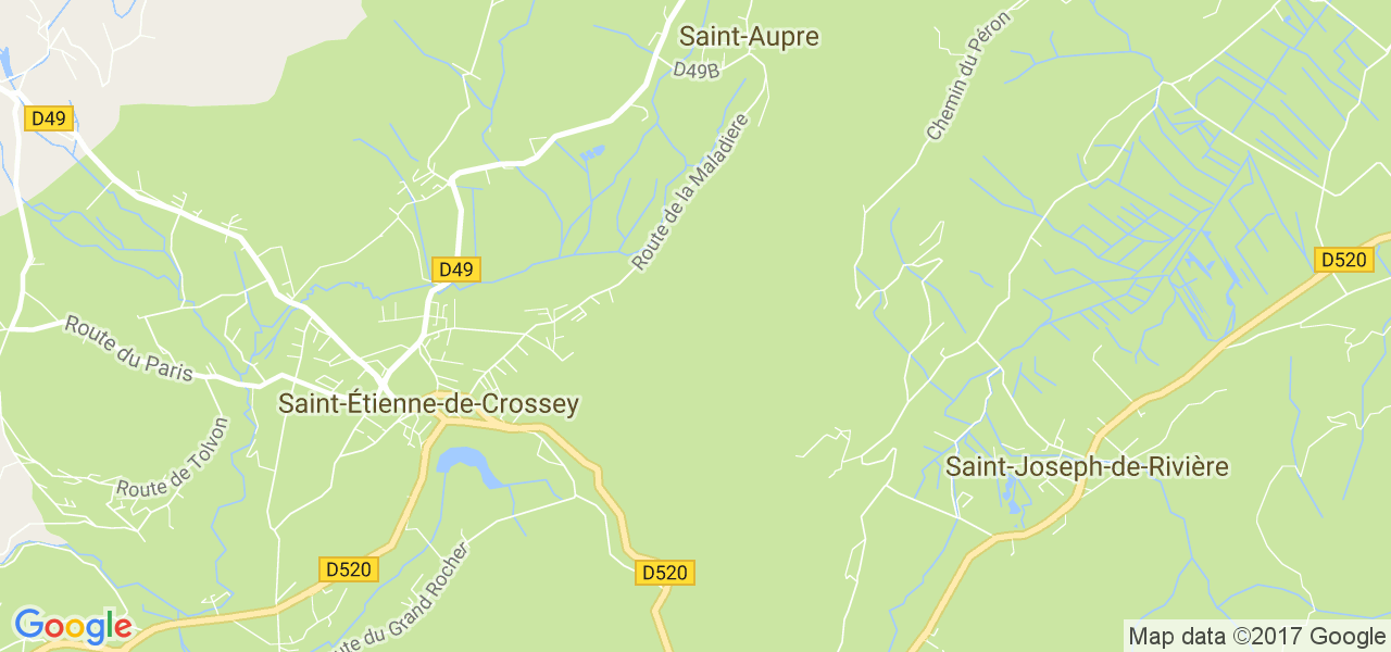 map de la ville de Saint-Aupre