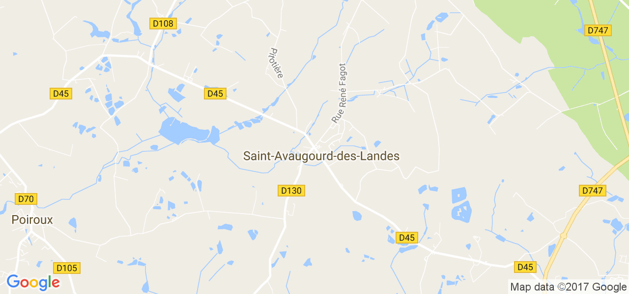 map de la ville de Saint-Avaugourd-des-Landes