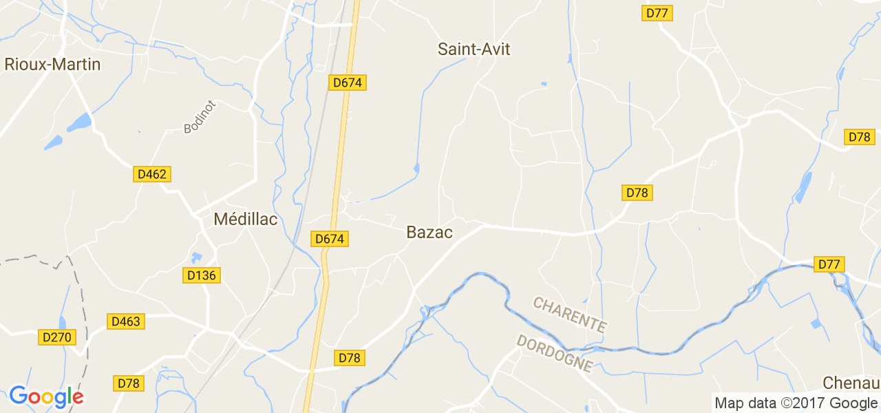 map de la ville de Saint-Avit