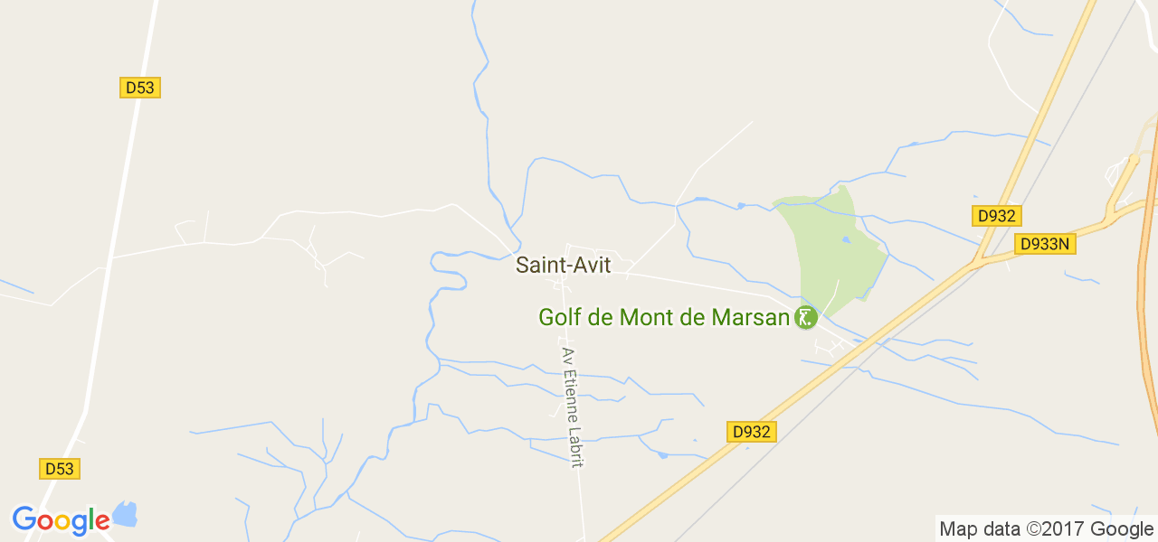 map de la ville de Saint-Avit