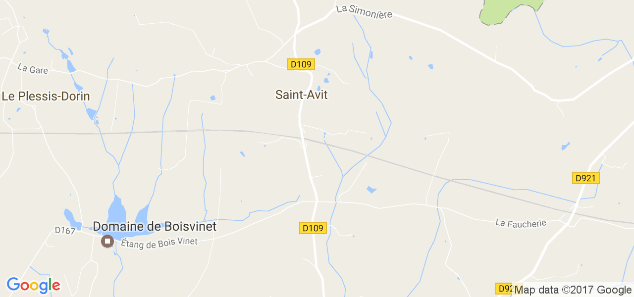 map de la ville de Saint-Avit