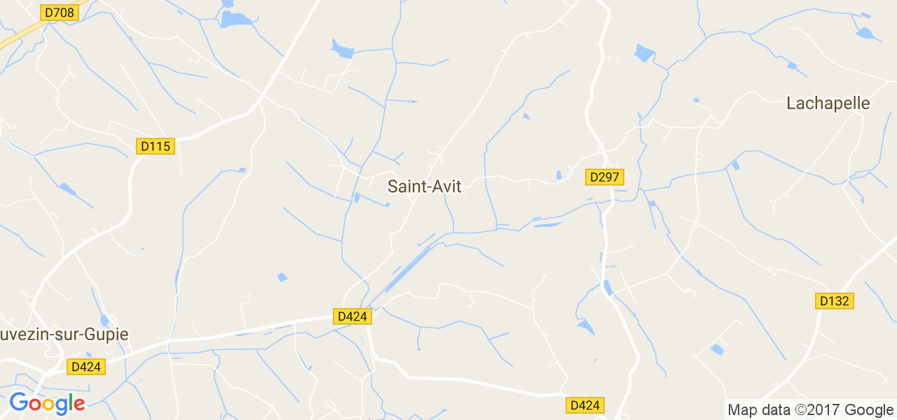 map de la ville de Saint-Avit