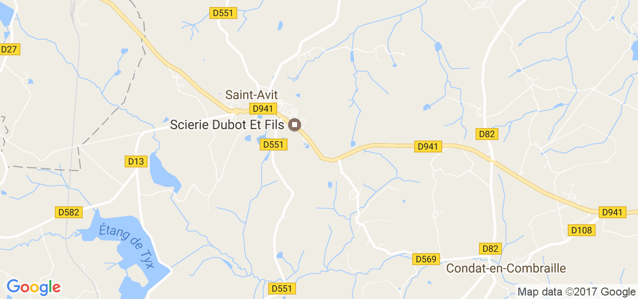 map de la ville de Saint-Avit