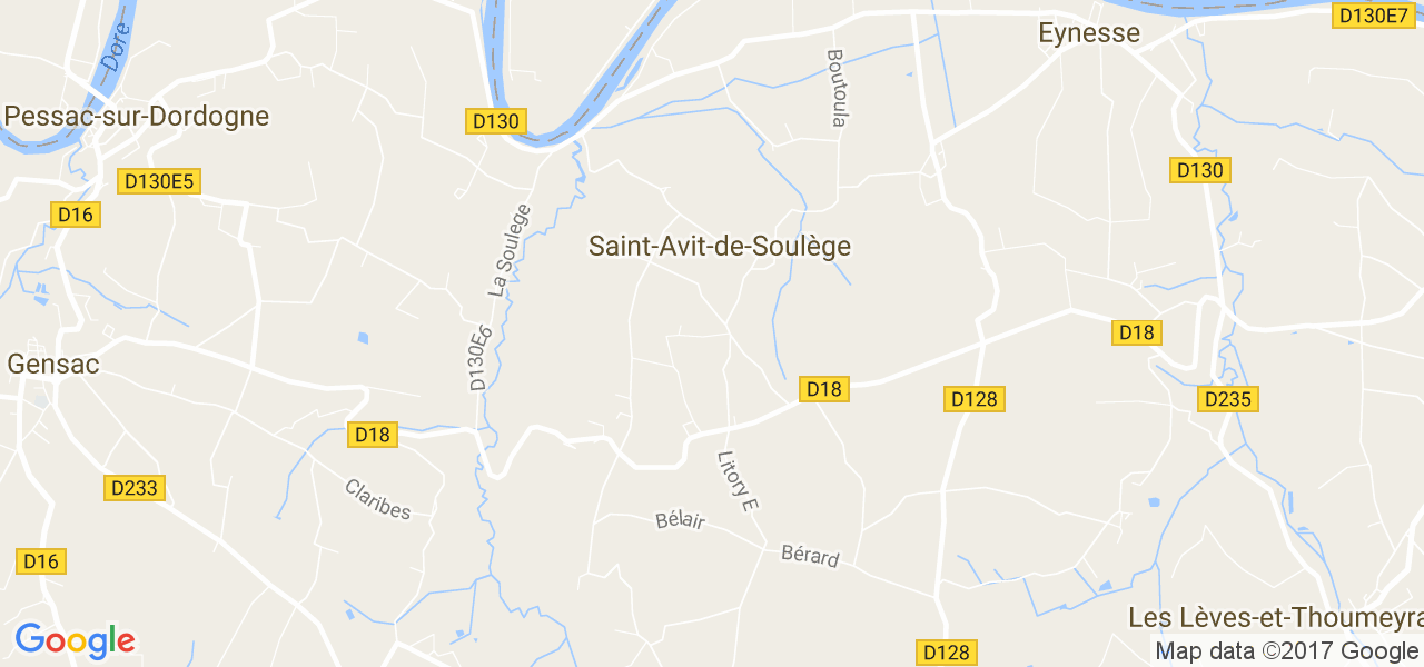 map de la ville de Saint-Avit-de-Soulège