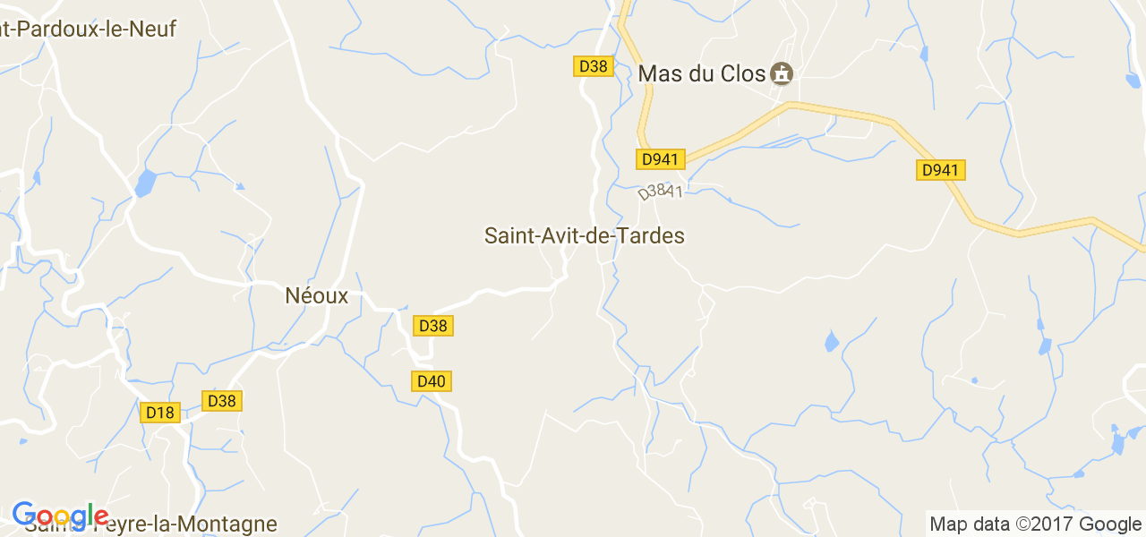 map de la ville de Saint-Avit-de-Tardes