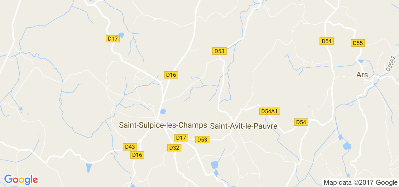 map de la ville de Saint-Avit-le-Pauvre